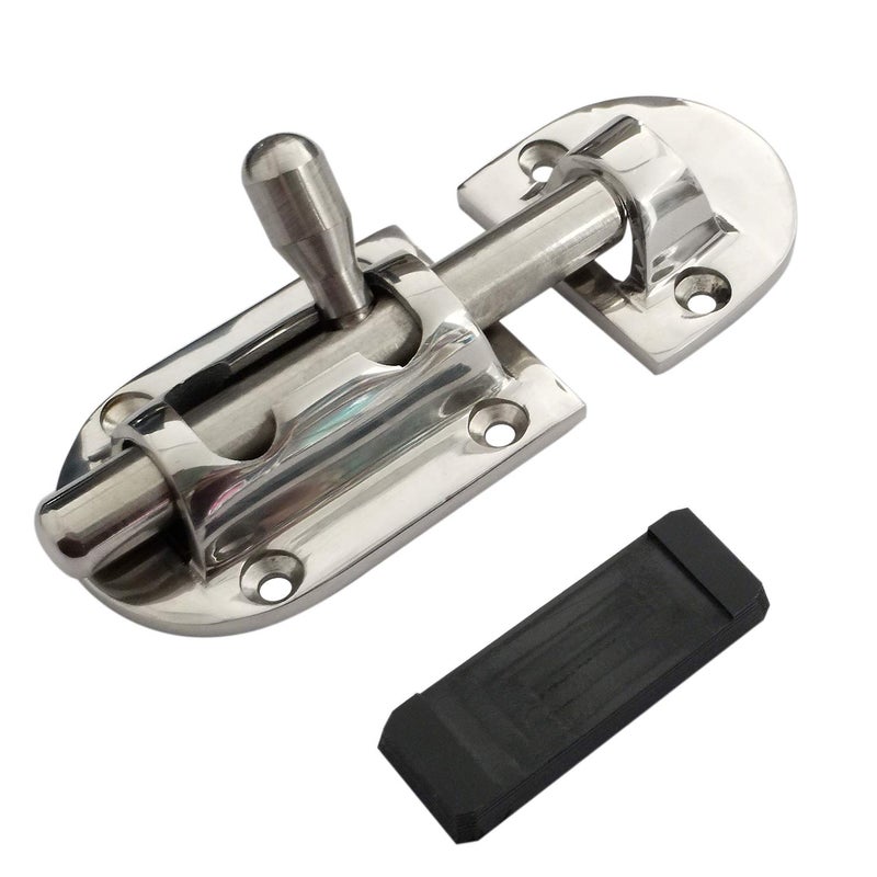 NRC&XRC 316 SS Heavy Duty 3-5/8" (90MM) Locker Latch Slide Barrel Bolt for Boat Window/Door/Hatch - Image 1